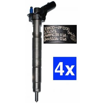4x Einspritzdüsen 0445116018 33800-2F000 KIA Hyundai Santa Fe 2,2 CRDi
